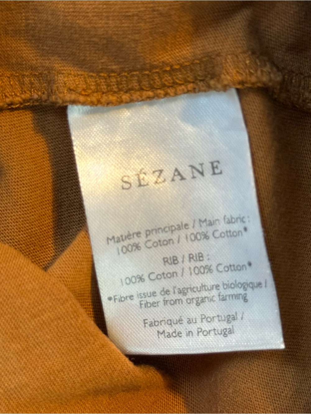 Sezane zodiac tshirt- Aries-Belier Logo Tee in Rust Brown with Navy 100% cotton- - Picture 5 of 6